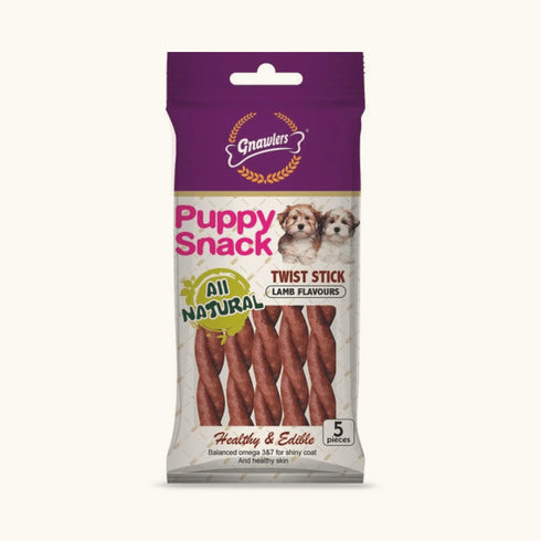 Gnawlers Puppy Snack Twist Stick Chicken Flavoured Dog Treats